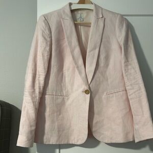 J. By J.Crew Pink lined linen blazer, size 8